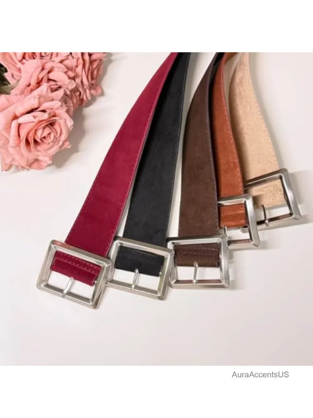 Wide Suede Belt Chunky Thick Waist Belt Ladies Fashion Belt